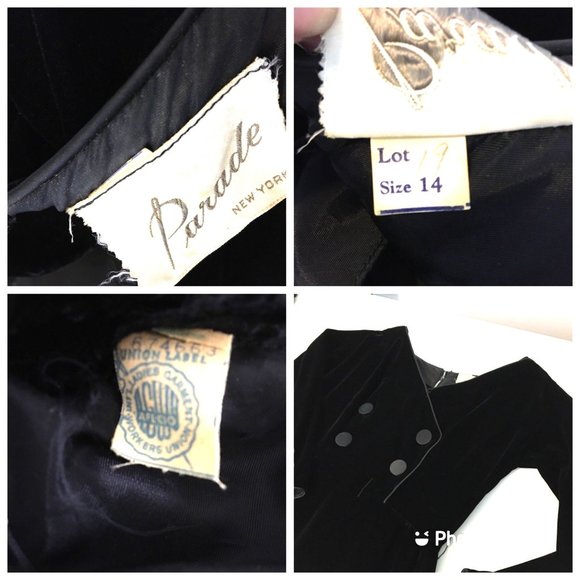 Vintage 50's Black Velvet Long Sleeve Cocktail Party Dress, LBD, 60's Wiggle - Picture 4 of 16